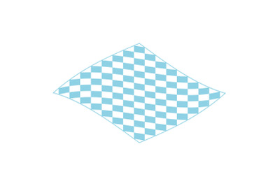 Picnic blanket for outdoor icon, isometric style