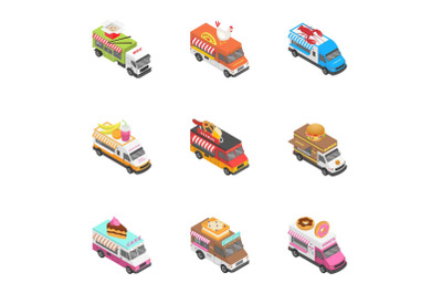 City service icons set, isometric style