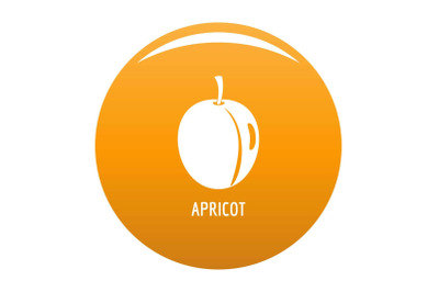 Apricot icon vector orange