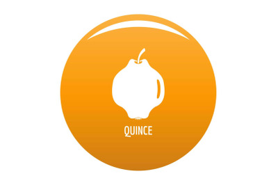 Quince icon vector orange