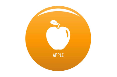 Apple icon vector orange