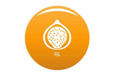 Fig icon vector orange