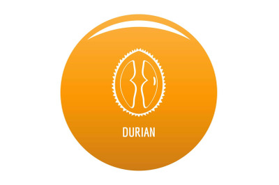 Durian icon vector orange