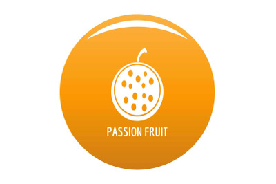 Passion fruit icon vector orange