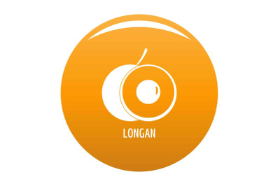 Longan icon vector orange