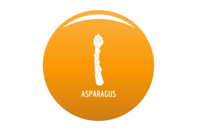 Asparagus icon vector orange