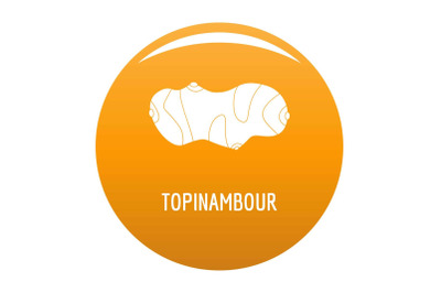 Topinambour icon vector orange