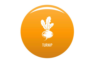Turnip icon vector orange