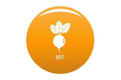 Beet icon vector orange