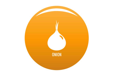 Onion icon vector orange