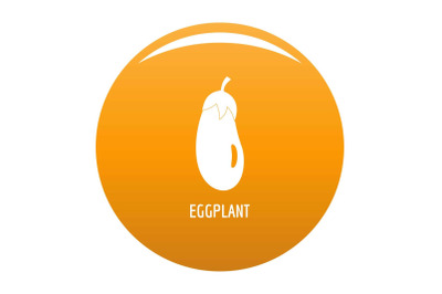 Eggplant icon vector orange