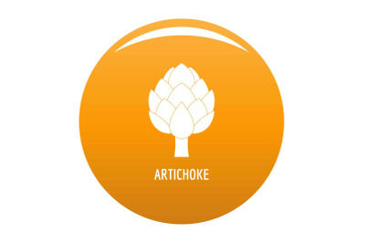 Artichoke icon vector orange