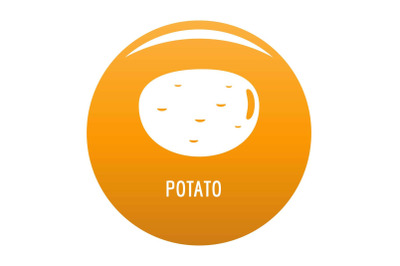 Potato icon vector orange