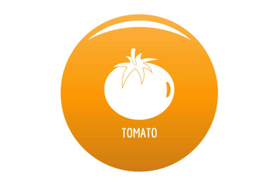 Tomato icon vector orange