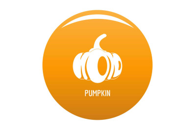 Pumpkin icon vector orange