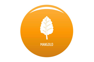 Mangold icon vector orange