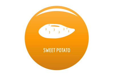 Sweet potato icon vector orange
