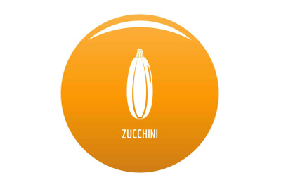 Zucchini icon vector orange