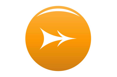 Arrow icon vector orange