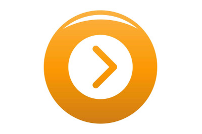 Arrow icon vector orange
