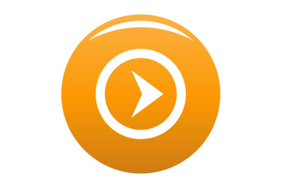 Arrow icon vector orange