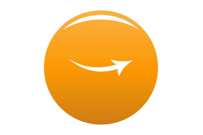 Arrow icon vector orange