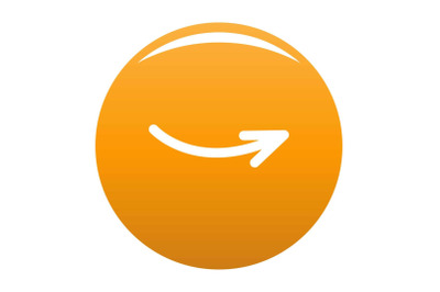 Arrow icon vector orange