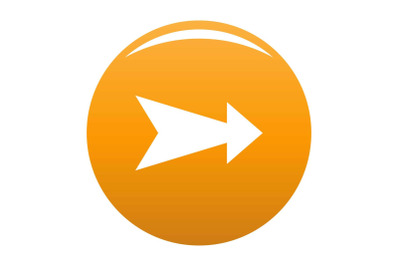 Arrow icon vector orange