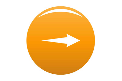 Arrow icon vector orange
