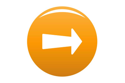 Arrow icon vector orange