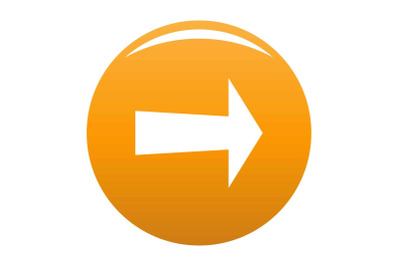 Arrow icon vector orange