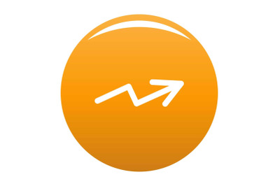 Arrow icon vector orange