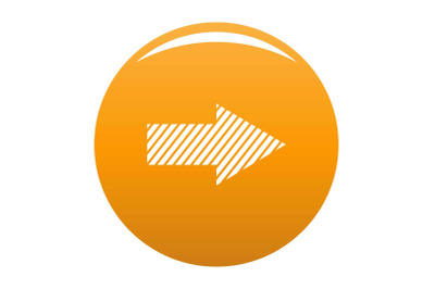 Arrow icon vector orange