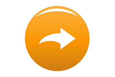 Arrow icon vector orange