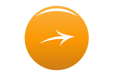 Arrow icon vector orange
