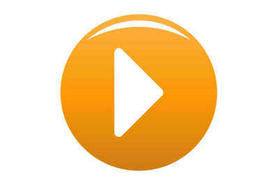 Arrow icon vector orange