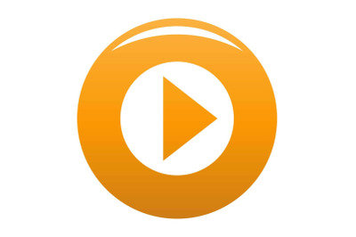 Arrow icon vector orange