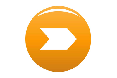 Arrow icon vector orange
