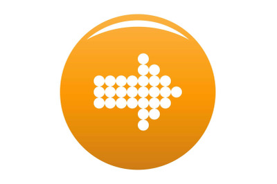 Arrow icon vector orange