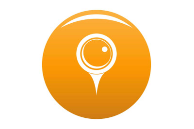 Locate pin icon vector orange