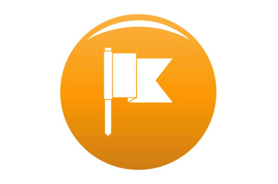 Information flag icon vector orange