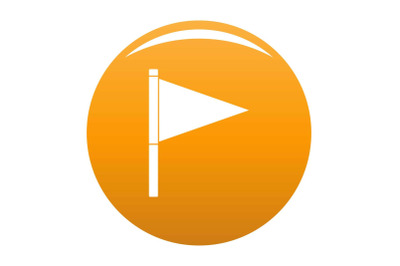 Destination flag icon vector orange