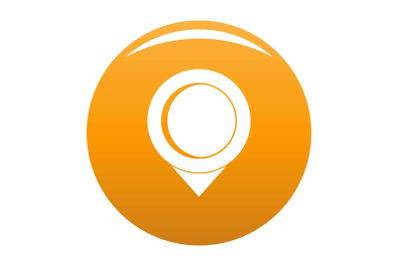 Reminder pin icon vector orange