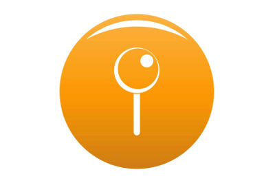 Attachment pin icon vector orange