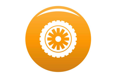 Rubber protector icon vector orange