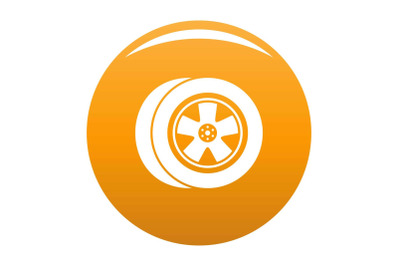 Transport icon vector orange