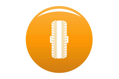 Rubber tyre icon vector orange