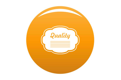 Grade label icon vector orange