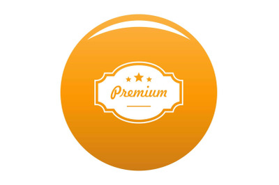 Best premium label icon vector orange