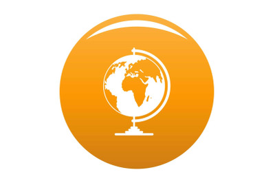 Geography icon vector orange